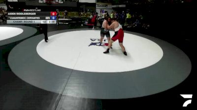 125 kg Champ. Round 1 - Aiden Riddleberger vs Cuauhtemoc Cervantes, South San Francisco Gator Wrestling