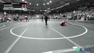 70 lbs Consi Of 4 - Rylen Knight, Owasso Takedown Club vs Julian Albanil, Checotah Matcats