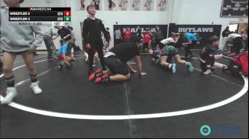 110 lbs Quarterfinal - Eli Grigg, Chickasha Youth Wrestling vs Reed Nichols, Rough Riders