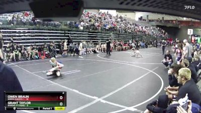 95 lbs Finals (8 Team) - Owen Braun, North Dakota 1 vs Grant Taylor, Kansas Pythons