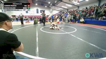 52 lbs Quarterfinal - Cannon Francis, Team Tulsa Wrestling Club vs Easton Nalder, Skiatook Youth Wrestling