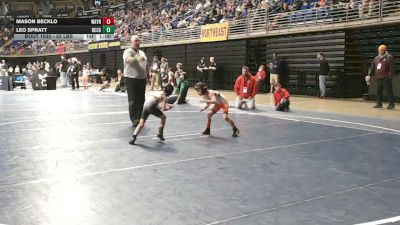 52 lbs Round Of 32 - Mason Becklo, Wayne Highlands vs Leo Spratt, Bccs