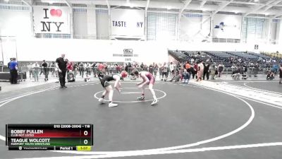118 lbs Semifinal - Bobby Pullen, Club Not Listed vs Teague Wolcott, Fairport Youth Wrestling