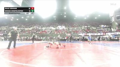 54 lbs Quarterfinal - Isaac Graham, Natrona Colts vs Briggs Zwiefelhofer, Falls Academy