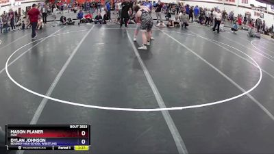 285 lbs Quarterfinal - Dylan Johnson, Kearney High School Wrestling vs Mason Planer, CWO