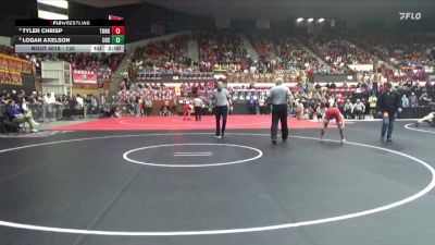 120 lbs Champ. Round 1 - Tyler Chrisp, Tonganoxie Hs vs Logan Axelson, Chanute Hs