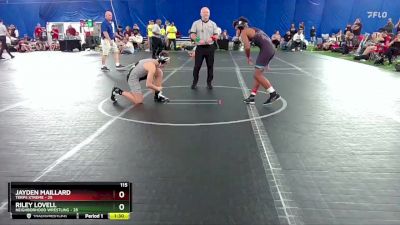 115 lbs Round 3 (8 Team) - Riley Lovell, Neighborhood Wrestling vs Jayden Maillard, Terps Xtreme