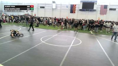 61 lbs Round Of 16 - Albert Pena, SunKids vs Adam Santillanes, Ranch Hand Wrestling