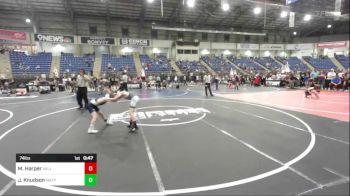 74 lbs Consi Of 8 #2 - Maxin Harper, Valley Bad Boys vs Jake Knudson, Matpac WC