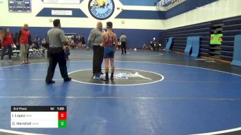 113 lbs 3rd Place - Issac Lopez, Manhattan vs Dean Marshall, Gardner