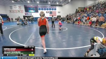 124-130 lbs Semifinal - Reagan Washburn, Newcastle Middle School (Calves) vs Sophia Baker, Sage Valley Jr High