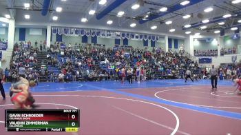 190 lbs Cons. Round 4 - Gavin Schroeder, Columbus Grove vs Vaughn Zimmerman, Columbian
