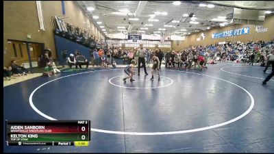 76 lbs Champ. Round 1 - Aiden Sanborn, Grantsville Wrestling Club vs Kelton King, Top Of Utah