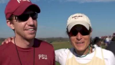 Karen Harvey and Kevin Sullivan FSU after national runner up finish 2009 NCAA XC Championships