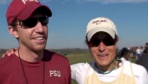 Karen Harvey and Kevin Sullivan FSU after national runner up finish 2009 NCAA XC Championships
