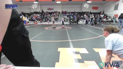 37 lbs Quarterfinal - Ledger Larkin, Lake Legends Wrestling Club vs Malakai Sumka, Henryetta Knights Wrestling Club