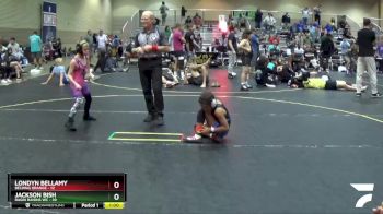 70 lbs Semis & 1st Wrestleback (8 Team) - Londyn Bellamy, Belding Orange vs Jackson Bish, Ragin Raisins WC