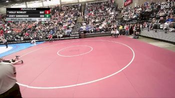 3A 130 lbs Champ. Round 1 - Zoey Gimmeson, South Summit vs Holly Rowley, Manti