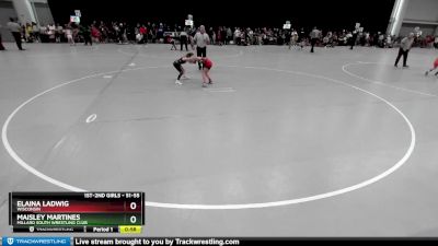 51-55 lbs Semifinal - Maisley Martines, Millard South Wrestling Club vs Elaina Ladwig, Wisconsin