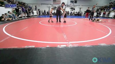 49 lbs Quarterfinal - Hudson Wyatt, Hulbert vs Knox Buzzard, Grove Takedown Club