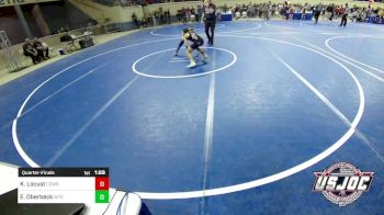 90 lbs Quarterfinal - Kiah Locust, Cowboy Wrestling Club vs Easton Oberbeck, West Texas Grapplers