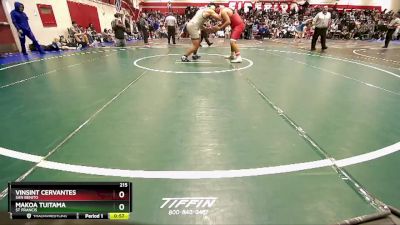 215 lbs Cons. Round 3 - Vinsint Cervantes, San Benito vs Makoa Tuitama, St Francis