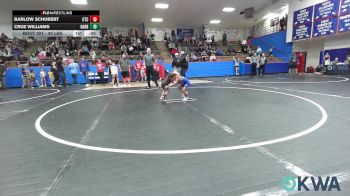 40 lbs Rr Rnd 1 - Barlow Schubert, Chandler Takedown Club vs Cruz Williams, Harrah Little League Wrestling