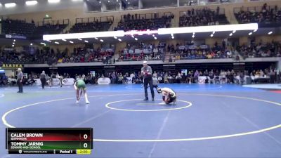 103 lbs Champ. Round 1 - Tommy Jarnig, Seward High School vs Calem Brown, Quinhagak