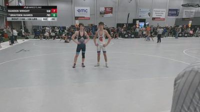 138 lbs Champ. Rd Of 16 - Randen Wright, Raw vs Brayden Hawes, Pinnacle Wrestling School