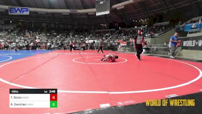 49 lbs Round Of 32 - Trenton Boisa, Warriors Of Christ (WOC) vs Angelo Sanchez, Hawkeye WC