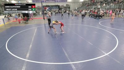 16U Girls - 110 lbs 3rd Place Match - Abbie Slothower, Central Kansas Young Lions Wrestling Club vs Miley Locke, Basehor-Linwood High School Wrestling