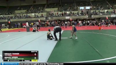 60 lbs Cons. Round 2 - Wesley Tanner, Team Nazar vs Briggs Weber, LAW - Lacrosse Area Wrestlers