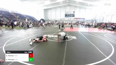 95 lbs Semifinal - Alijah Nemer, Mustangs WC vs Damian Montes, Yucaipa Thunder WC