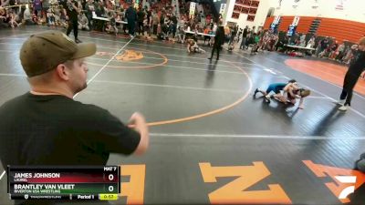 45 lbs Cons. Round 3 - Brantley Van Vleet, Riverton USA Wrestling vs James Johnson, Laurel