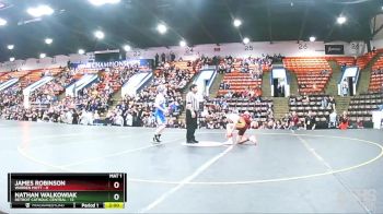 120 lbs Quarterfinals (8 Team) - Nathan Walkowiak, Detroit Catholic Central vs James Robinson, Warren Mott