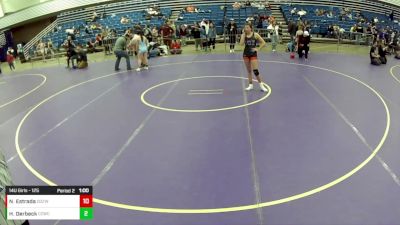 14U Girls - 125 lbs Cons. Semis - Hartleigh Derbeck, Columbia City Wrestling Club vs Nova Estrada, Daughters Of Zion Wrestling