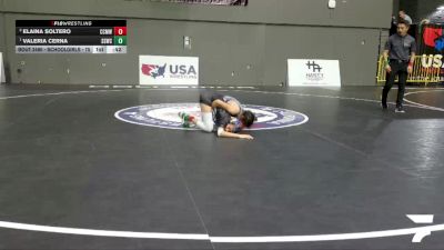 Schoolgirls - 75 lbs 1st Place Match - Valeria Cerna, Southwest Stallions Wrestling Club vs Elaina Soltero, Central Coast Most Wanted Wrestling Club