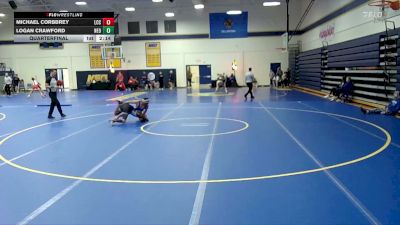 133 lbs Quarterfinal - Logan Crawford, Northeast Oklahoma vs Michael Corbbrey, Labette Community College