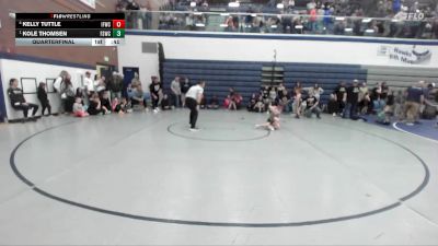53 lbs Quarterfinal - Kole Thomsen, Fighting Squirrels Wrestling Club vs Kelly Tuttle, Idaho Falls Wrestling Club