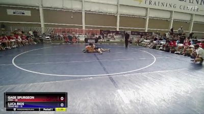 126 lbs Quarters & 1st Wb (16 Team) - Gage Spurgeon, Iowa vs Luca Rios, Texas Red