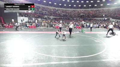 51 lbs Champ. Round 1 - Braxton Bauer, MES Wrestling vs Emmett Morris, Demons WC (Burlington)