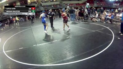 185 lbs 7th Place Match - Megan Ralston, Junior Titans Wrestling Club vs Layla Lute, Lincoln Girls Wrestling