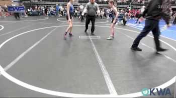 85 lbs Rr Rnd 2 - Kaylie Peckham, Harrah Little League Wrestling vs Elissa Cruz, Scrap Yard Training