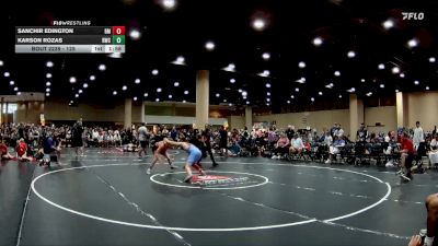 125 lbs Quarterfinal - Karson Rozas, Rayne Wrestling Club vs Sanchir Edington, Bishop McCort