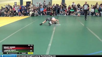 75 lbs Round 1 - Landon Kratt, Summit Wrestling Academy vs Brady Weber, Jesup Mat Club