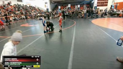 46-49 lbs Quarterfinal - Ezra Robertson, Powell Wrestling Club vs Cotey Smith, North Big Horn Rams