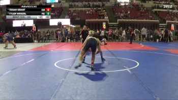 145 lbs Cons. Round 3 - Tegan Grant, Team Champs vs Tyler Wenzel, Powell Wrestling Club