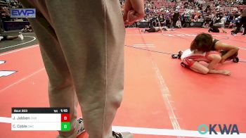 70 lbs Quarterfinal - Jake Jabben, Caney Valley Wrestling vs Cooper Coble, Cowboy Wrestling Club