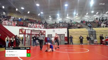 126 lbs Champ. Round 2 - Dominic Brown, Center Grove Wrestling Club vs Matthew Huffaker, Quaker Wrestling Club