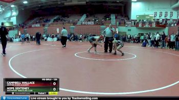 125 lbs Semifinal - Hope Senteney, Southport Wrestling Club vs Campbell Wallace, Hammer Down Academy